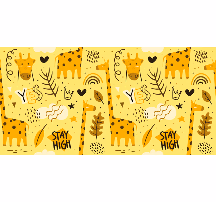 Rolgordijn kinderkamer giraffen - TenStickers