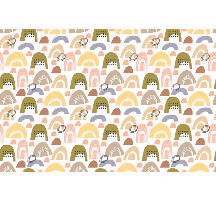 Rolgordijn kinderkamer met scandinavisch regenboogpatroon - TenStickers