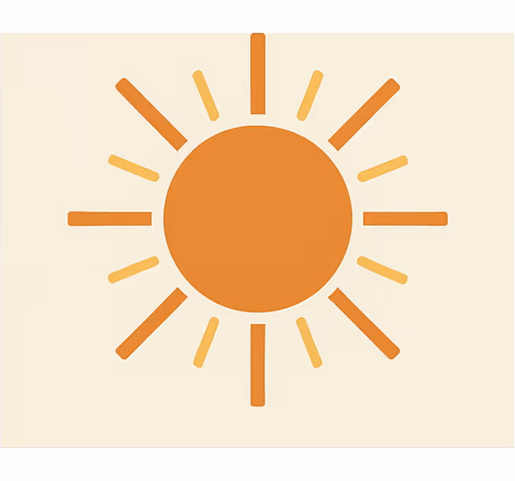 Rolgordijn oranje sol filat - TenStickers