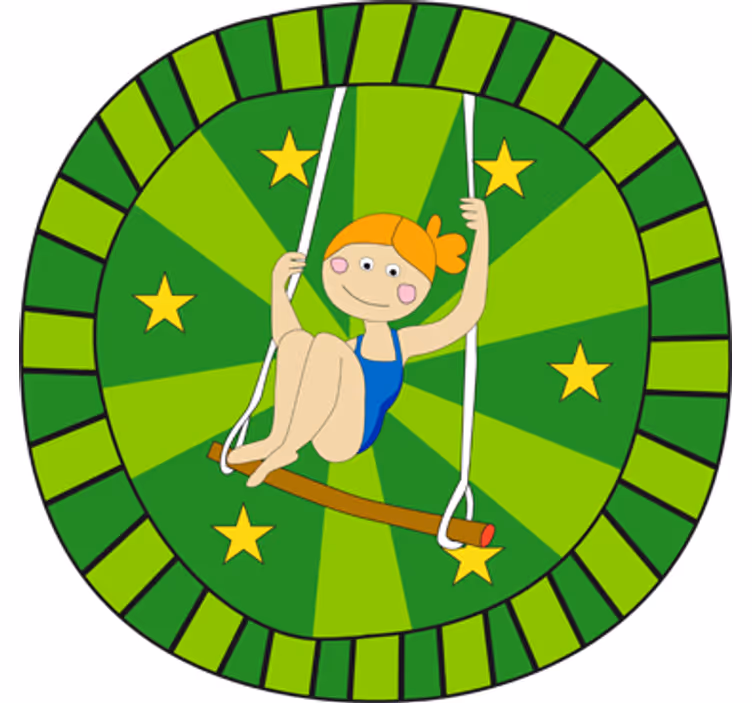 Rolgordijn kinderkamer berta in de circuswereld - TenStickers