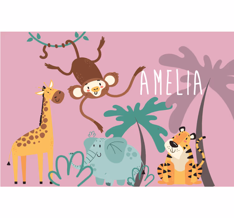 Rolgordijn kinderkamer boho jungle kinderen - TenStickers