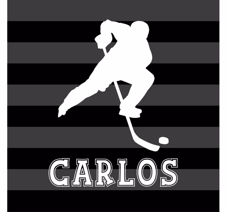 Rolgordijn kinderkamer gepersonaliseerd ijshockey - TenStickers