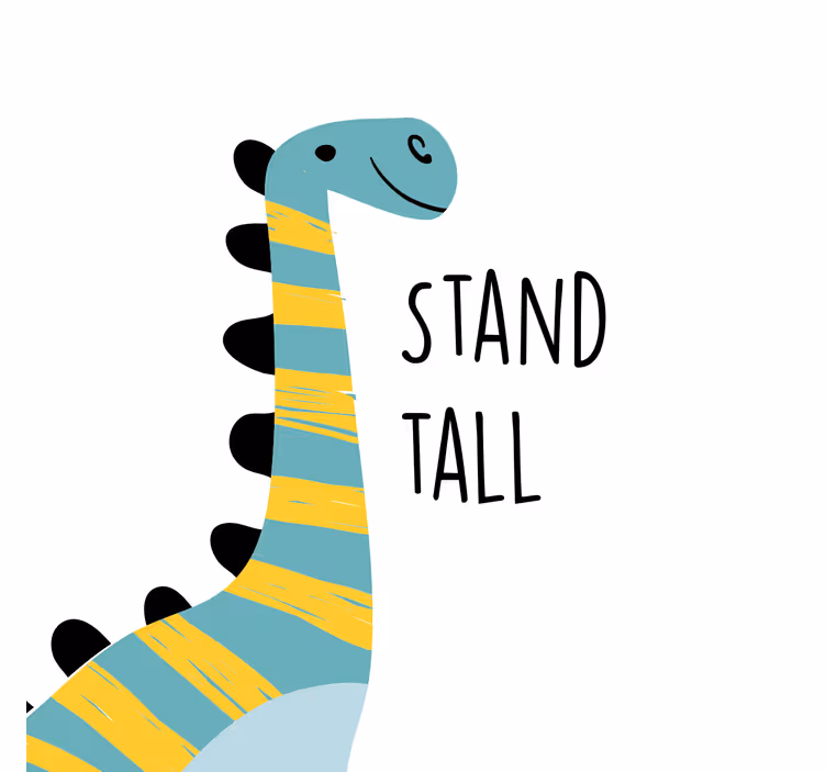 Rolgordijn kinderkamer nordic dinosaurussen staan sterk - TenStickers