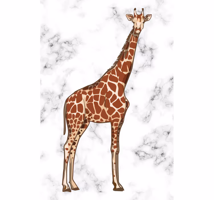 Rolgordijn kinderkamer happy giraffe portret quadres 3 - TenStickers