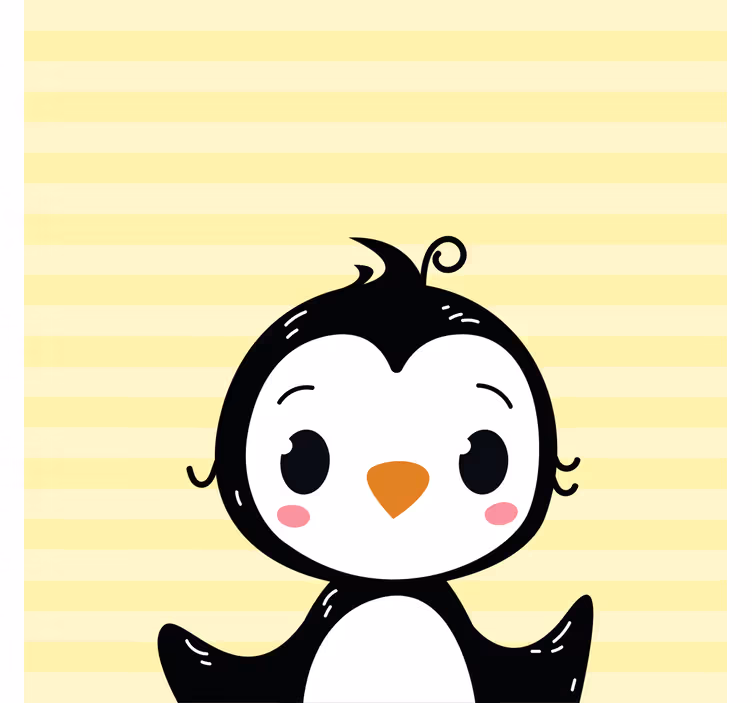 Rolgordijn kinderkamer schattig baby dieren pinguïn - TenStickers