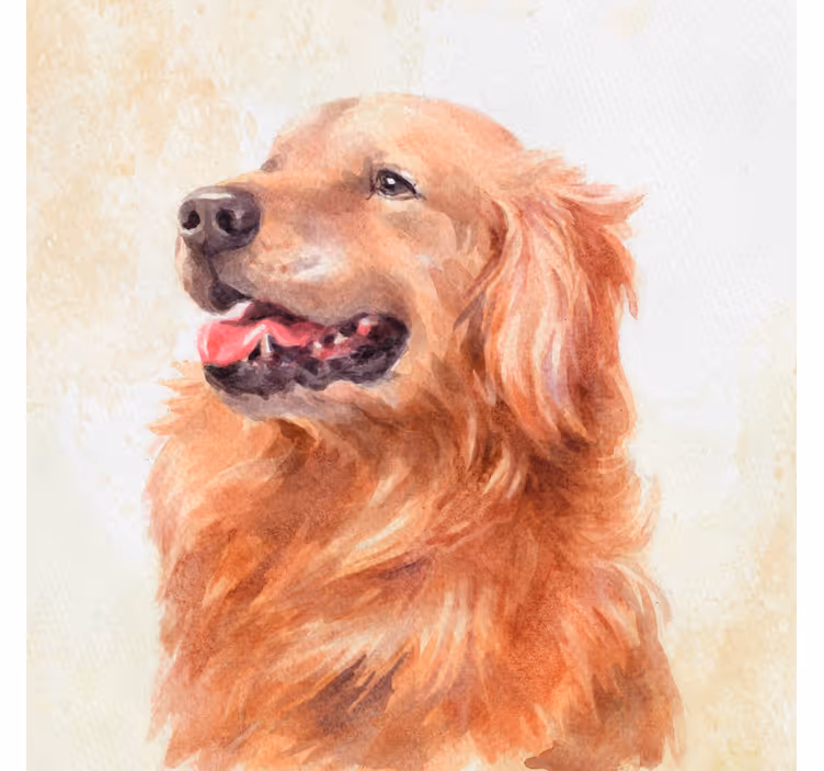 Rolgordijn kinderkamer waterverf stijl hond - TenStickers