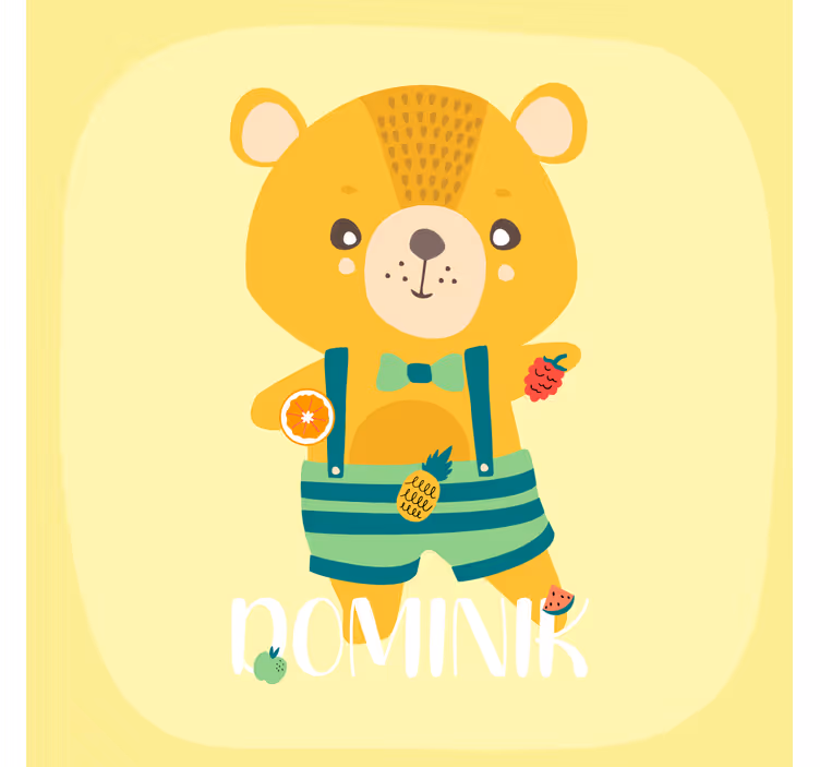 Rolgordijn kinderkamer met gepersonaliseerde naam - TenStickers
