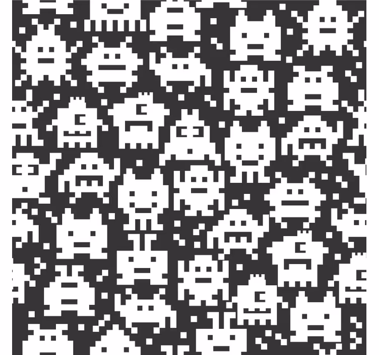 Rolgordijn kinderkamer monsterlijke videogame - TenStickers