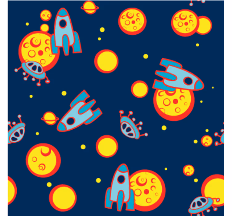 Rolgordijn kinderkamer kosmos vinylstuk - TenStickers