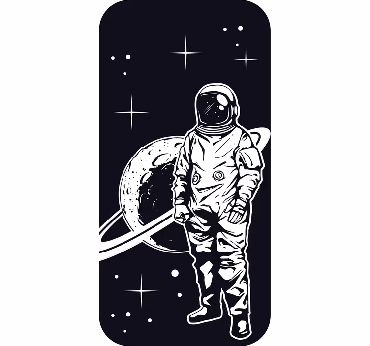 Rolgordijn kinderkamer astronaut met planeet ontwerp - TenStickers