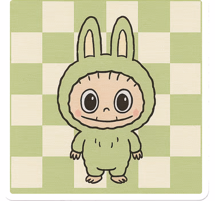Rolgordijn kinderkamer monsterpop in canvas - TenStickers
