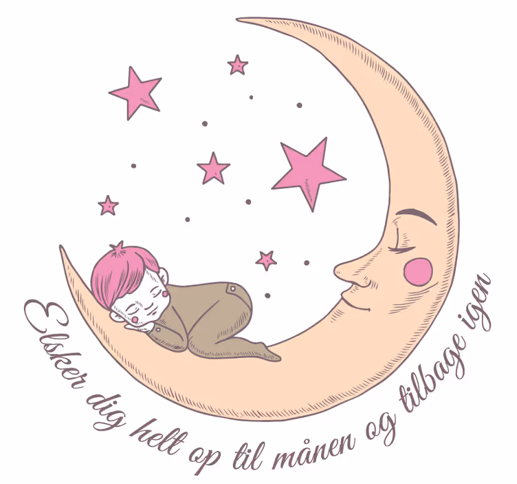 Rolgordijn kinderkamer tot de maan en terug - TenStickers