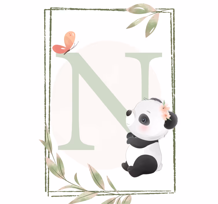 Rolgordijn kinderkamer schattige panda - TenStickers