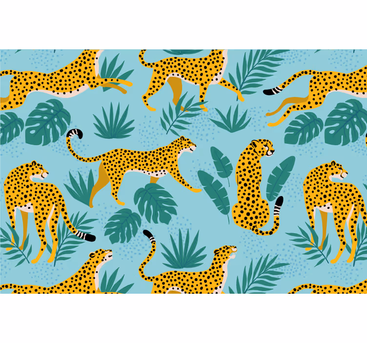 Rolgordijn kinderkamer leopard safari - TenStickers
