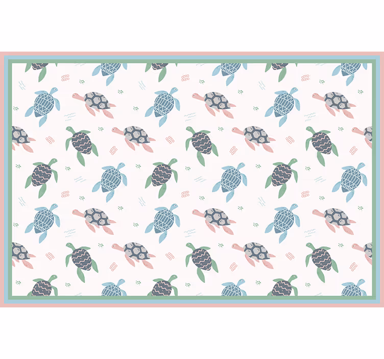 Rolgordijn kinderkamer zachte kleur schildpadden - TenStickers