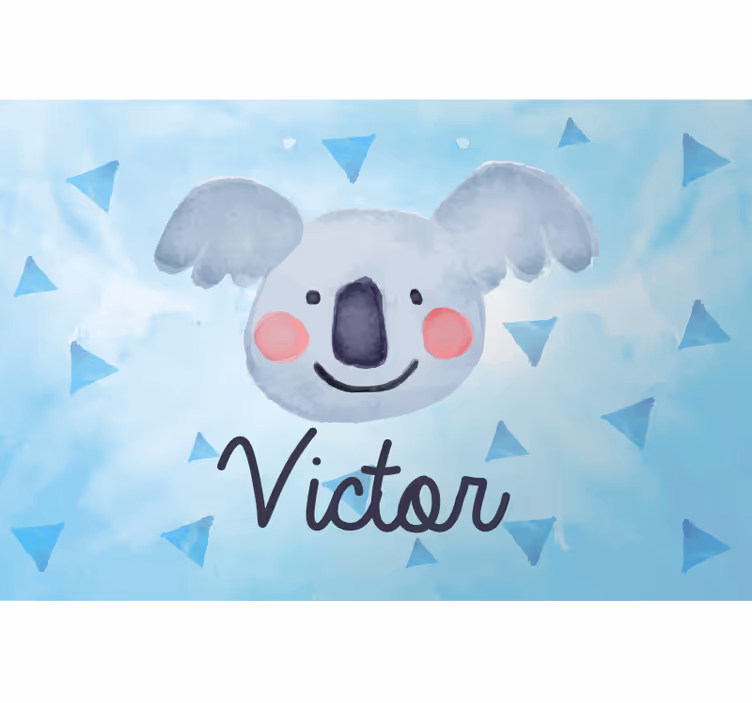 Rolgordijn kinderkamer koala met naam - TenStickers