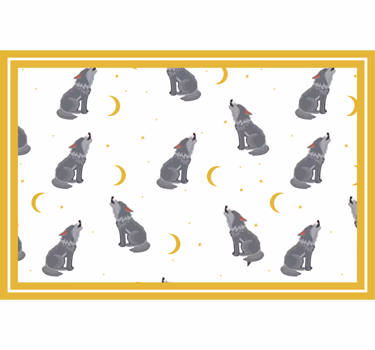 Rolgordijn kinderkamer wolven huilen naar de maan - TenStickers