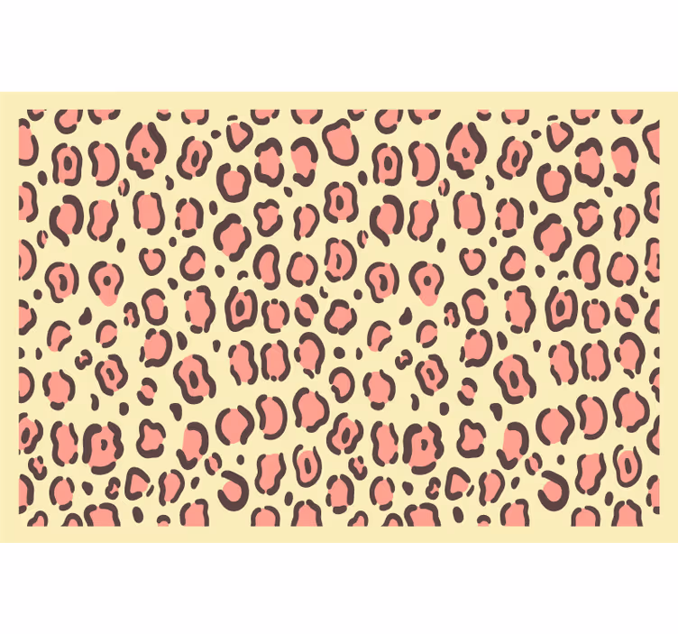 Rolgordijn kinderkamer geel en roze luipaardprint - TenStickers