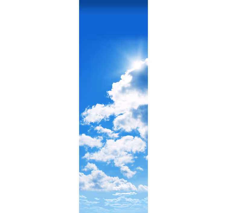 Rolgordijn keuken decoratieve wolken koelkast - TenStickers