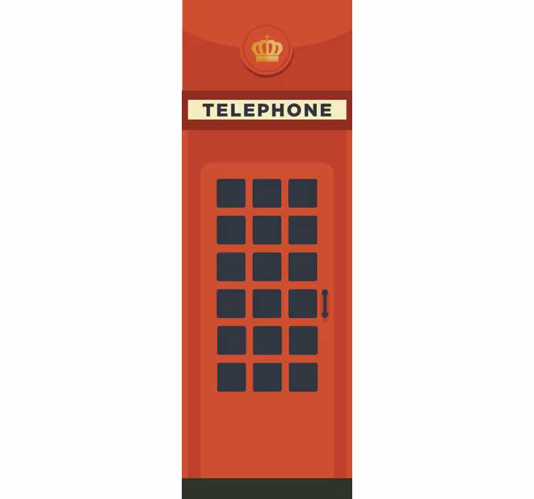 Rolgordijn keuken rode britse telefooncel - TenStickers