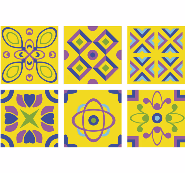 Rolgordijn keuken psychedelische symmetrieën - TenStickers