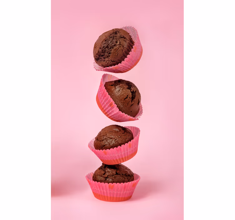 Rolgordijn keuken chocolade cupcake - TenStickers