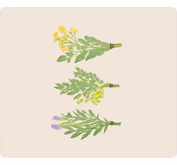 Rolgordijn keuken elegante simpele bloemen - TenStickers