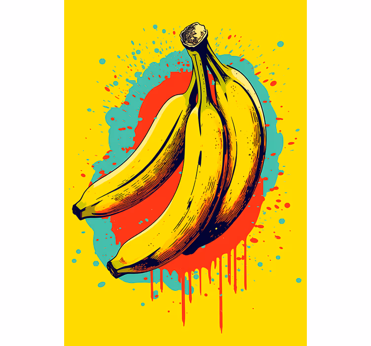 Rolgordijn keuken drie bananen - TenStickers