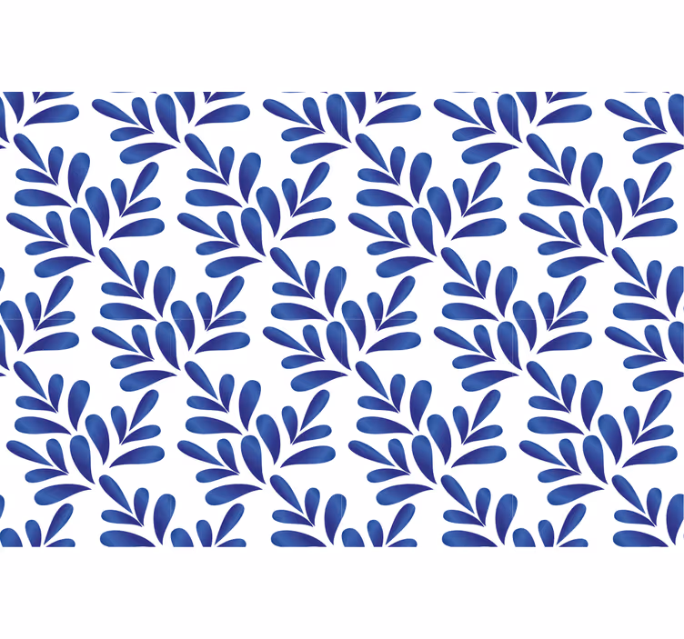 Blauw rolgordijn in blauw porselein - TenStickers