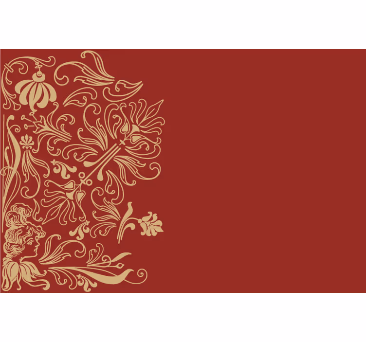 Rolgordijn rood vintage stijl - TenStickers