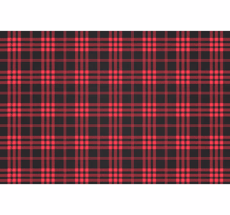 Rolgordijn rood kerst tartan patroon - TenStickers