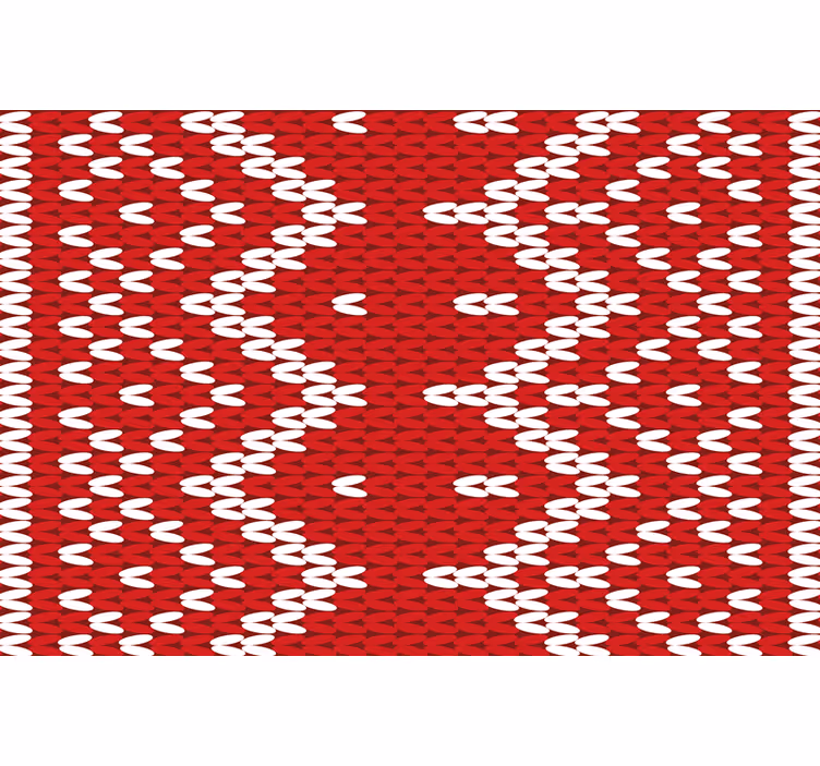 Rolgordijn rood kerstpatroon - TenStickers