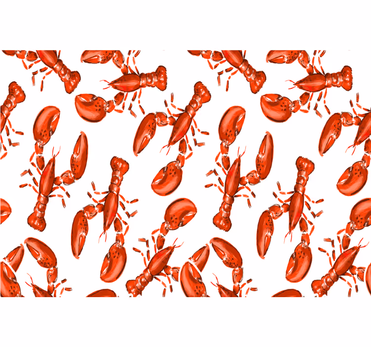 Rolgordijn rood red kreeft - TenStickers