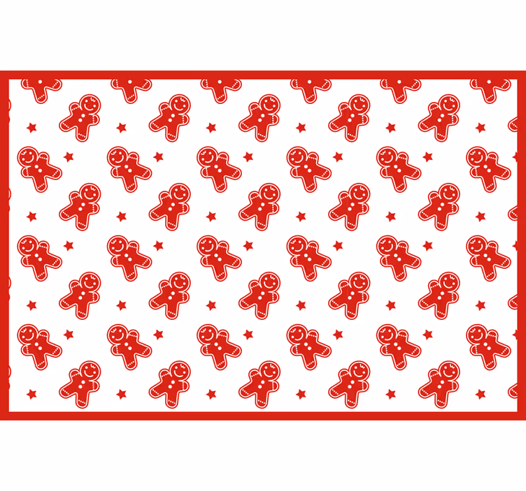 Rolgordijn rood kerstkoekjes - TenStickers