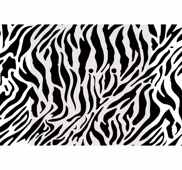 Zwart rolgordijn met zebrapatroon - TenStickers