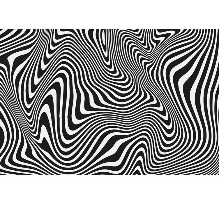 Zwart rolgordijn met zebra 3d effect - TenStickers