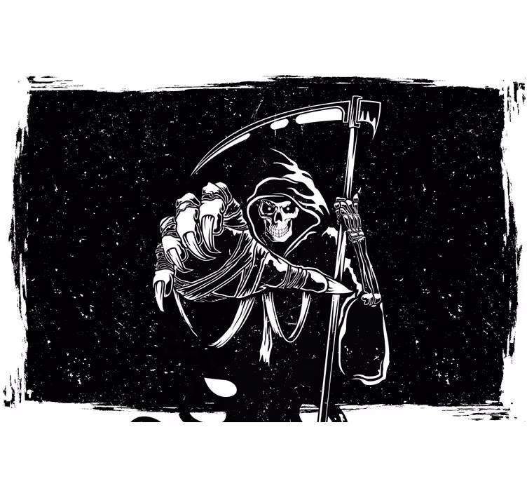 Zwart rolgordijn evil silhouette originele sticker - TenStickers