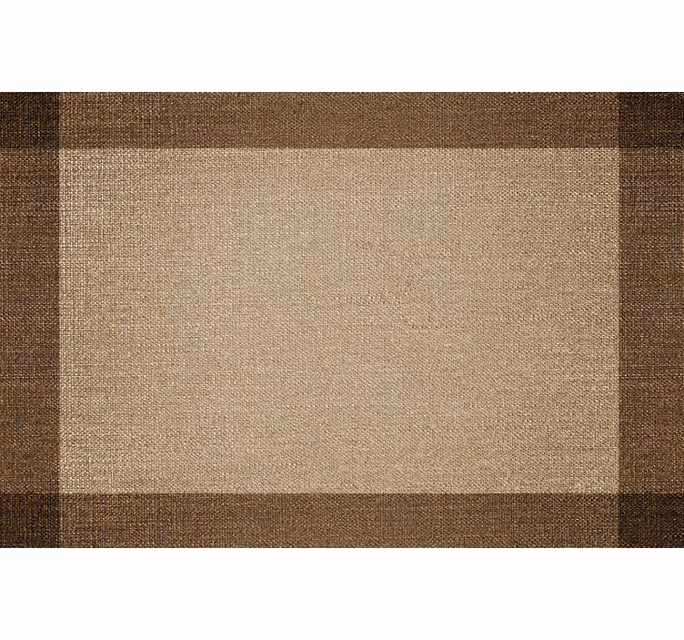Rolgordijn beige met bruine placemat met rand - TenStickers