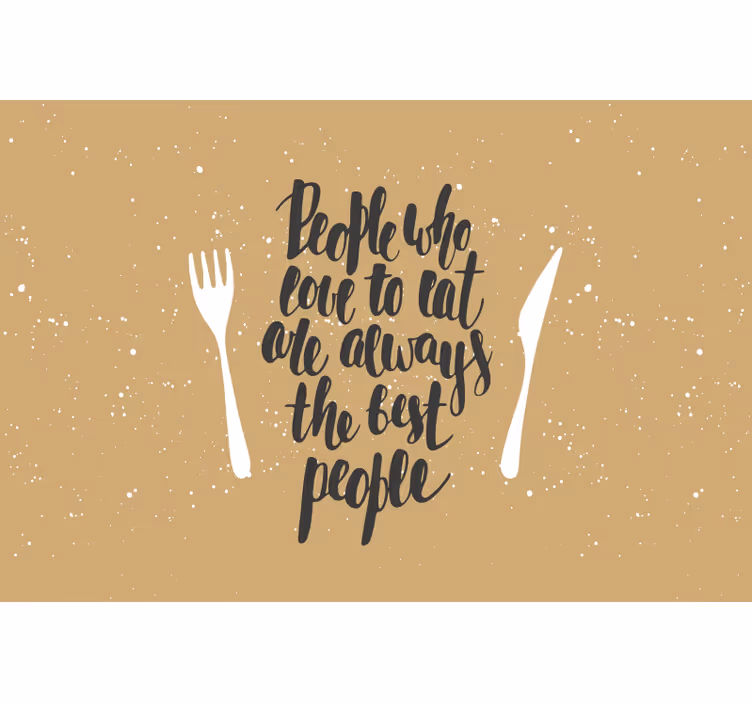 Rolgordijn beige voor de beste eetliefhebbers - TenStickers