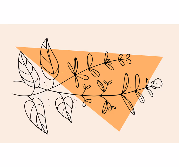 Rolgordijn beige franse tuin - TenStickers