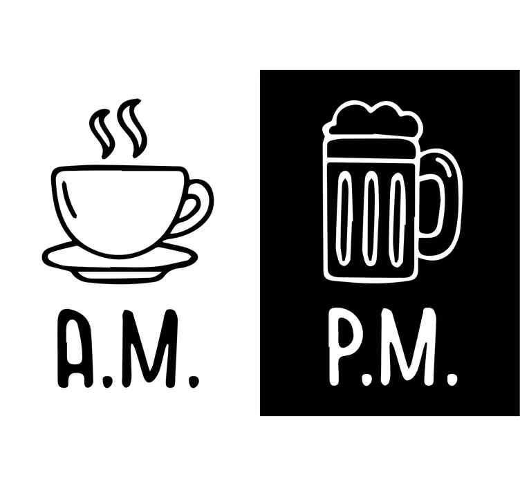 Zwart rolgordijn voor koffie en bier momenten - TenStickers