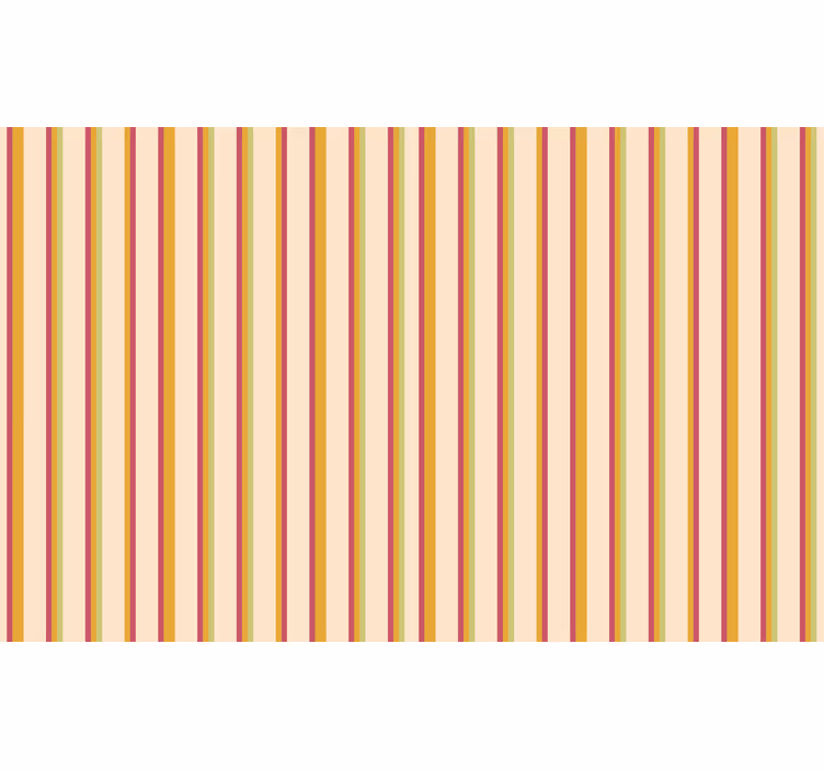 Rolgordijn oranje retro pastel gestreept patroon - TenStickers