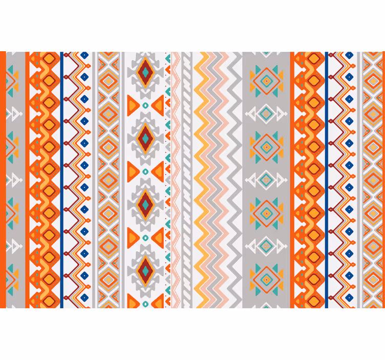Rolgordijn oranje bohemian stijl patroon - TenStickers