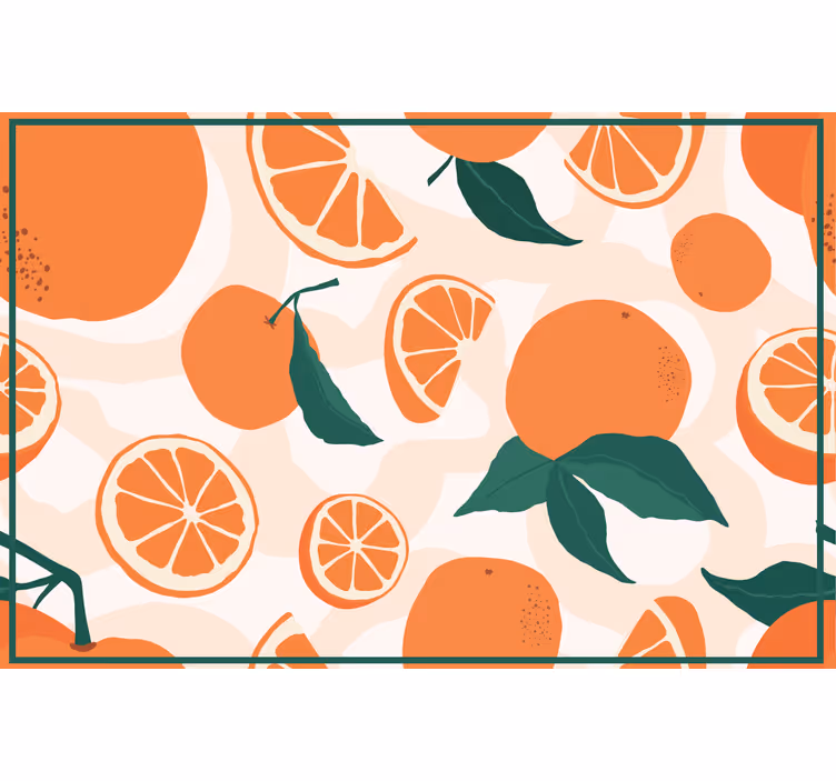 Rolgordijn oranje stukjes mandarijnen - TenStickers