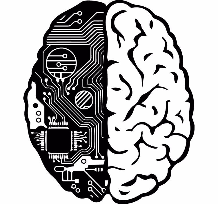 Rolgordijn kantoor technical brain - TenStickers
