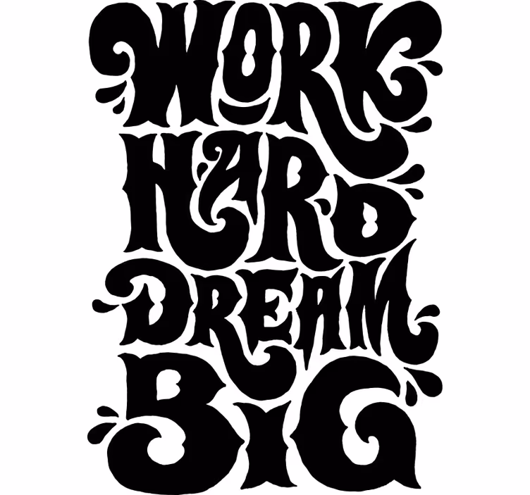 Rolgordijn kantoor werk hard droom groot - TenStickers