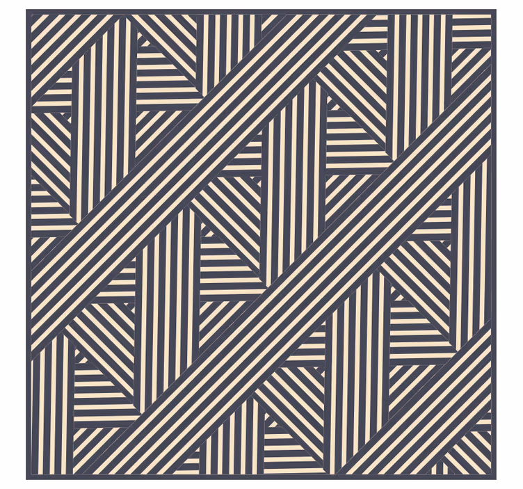 Rolgordijn kantoor wit en beige blauw gestreepte vinylmat - TenStickers