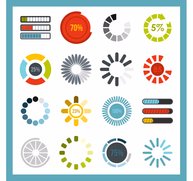 Rolgordijn kantoor laadtekens - TenStickers
