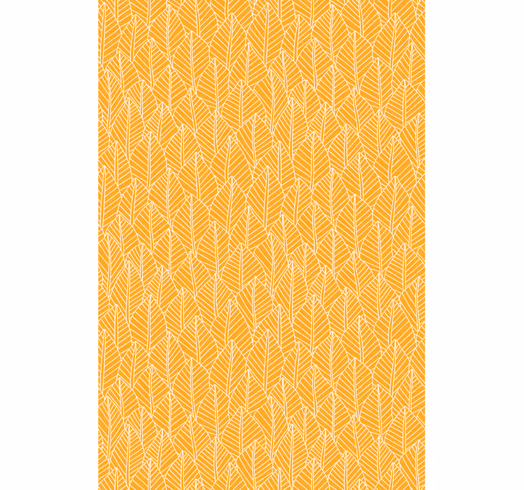 Rolgordijn woonkamer oranje bladeren kinfolk patroon - TenStickers