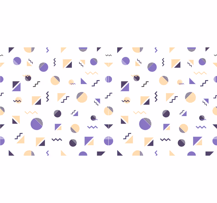 Raambekleding slaapkamer met gekleurde geometrische vormen - TenStickers